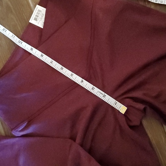NWT Jenni Full Length Leggings Cross Band Front Plum Wine Women S - Picture 9 of 11